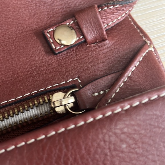 Valentino by Mario Valentino - Brown Leather ‘Lena’ Cross Body/Clutch - Picture 7 of 10